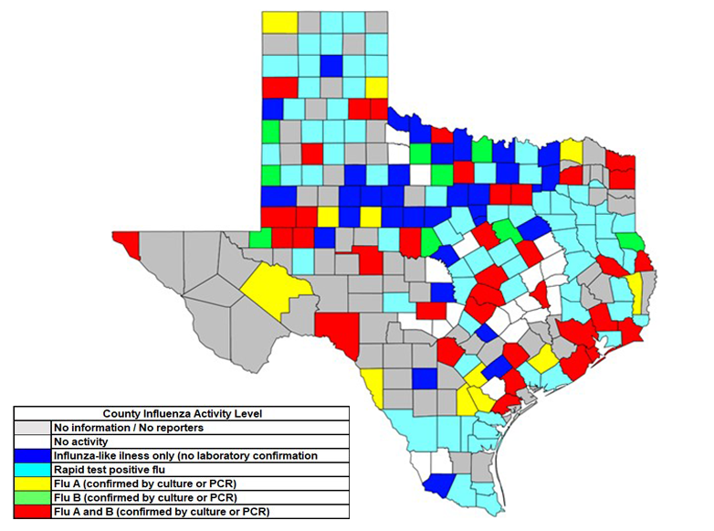 2024 Flu Activity Week 1 Map