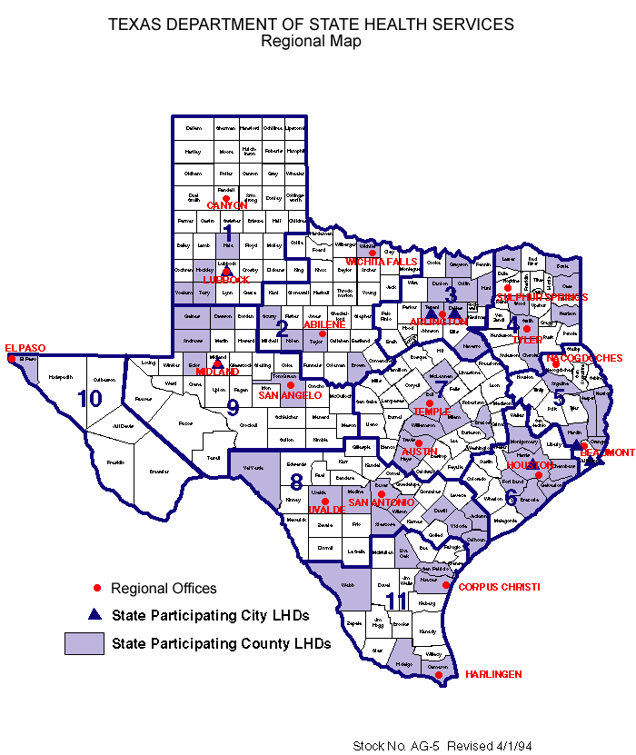 dshs Regional Map